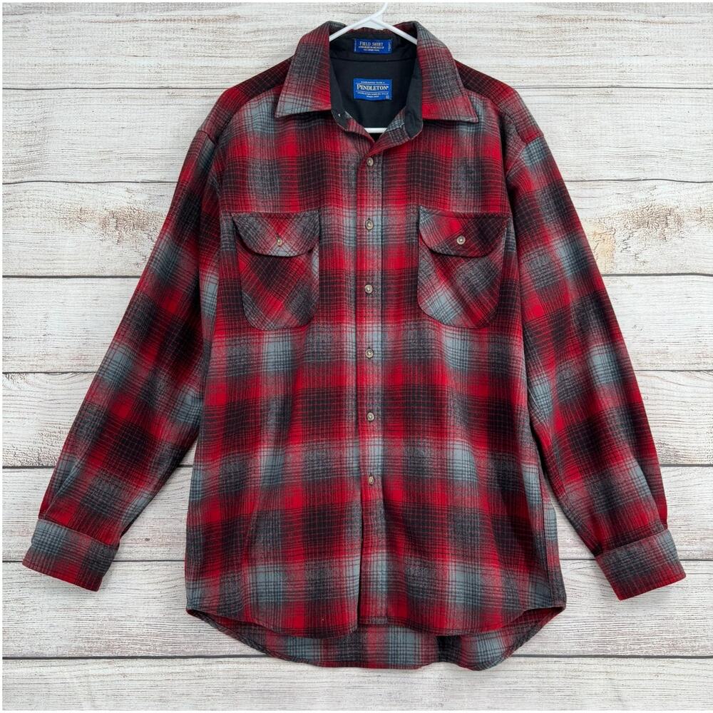 Pendleton Wool Flannel Button Down Field Shirt Me… - image 1